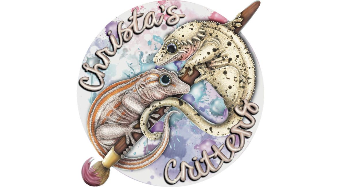Two Geckos on Paintbrush - List Image
