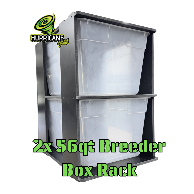 HurricaneCustom STACKABLES 56qt Breeder Rack - 2 Tubs 