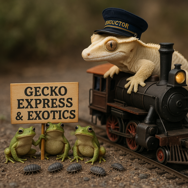 Gecko Express and Exotics Logo