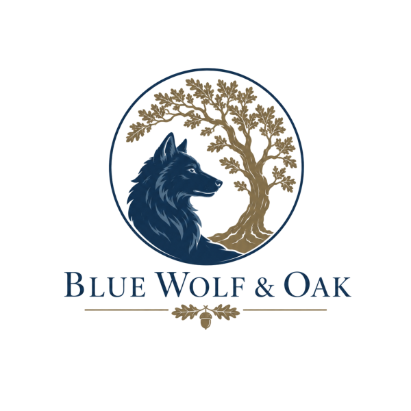 Blue Wolf & Oak Logo